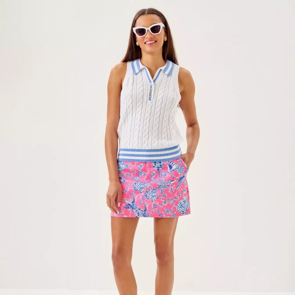 NWT- Lilly Pulitzer- Suzette Polo Sweater Tank - Picture 3 of 5